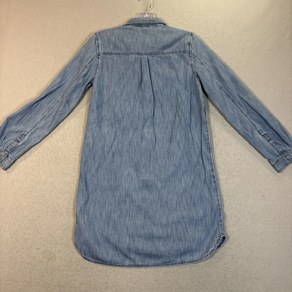 GAP Kids Denim Jean Shirt Dress Long Sleeve Button Front Pockets Blue Size XXL